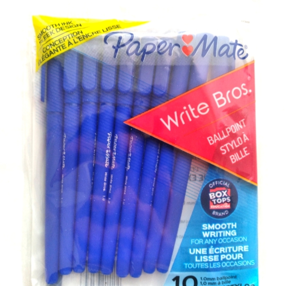 Free 🆓 Papermate 1.0mm ballpoint 10 PC pen pack, blue, NEW